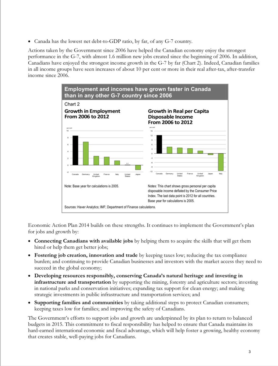 Happy 10th Anniversary to late Honourable James Flaherty on delivering his final budget as  Finance Minister.

Highlights include:
- Canada is the only country in the G7 to receive a triple-A rating with a stable outlook from all the major credit rating agencies (2014)

- In 2014