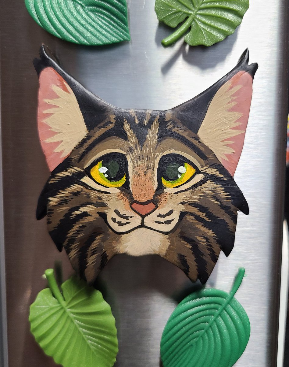 Clay magnet com for Nirawa of Bluesky of their kitty Rembrandt!