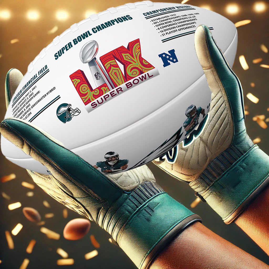 GIVEAWAY TIME!!!💚🦅🖤 RT RT RT!!

Treat yourself with this official Super Bowl LIX Champions football! I'm giving away 2 of them so RT this tweet for your chance to win! Or skip the theatrics and secure yours here: (link below)