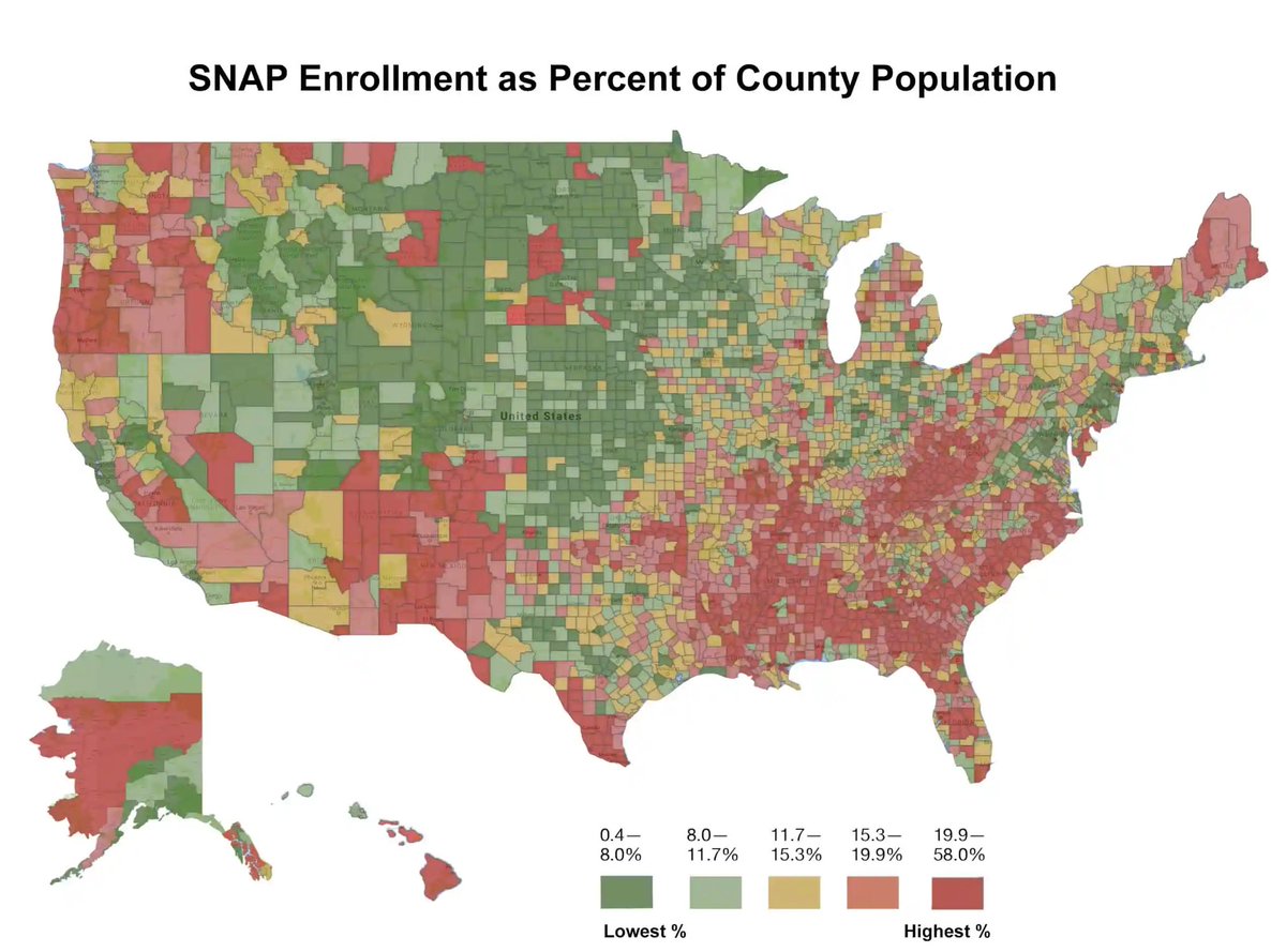 ProjectLincoln's tweet photo. Heavily red areas will be hit hardest, like a hammer, by Trump's agenda. https://t.co/L8sUqrSVJ6