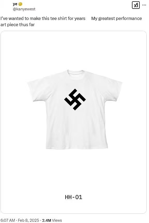 truchablaster's tweet photo. 1k mg y me la comrp #Nazi #Ye #Kanye https://t.co/sdUESR5hNb