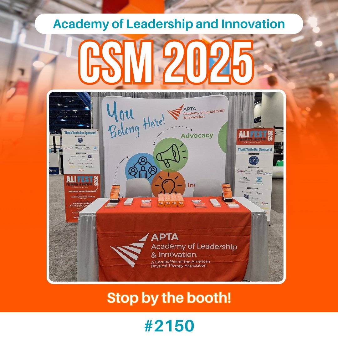 Join us at CSM 2025 in the exhibit hall!
Feb. 13 &amp; Feb. 14: 9:30 AM – 4:00 PM
Feb. 15: 9:30 AM – 3:00 PM
We can't wait to connect with you at Booth 2150!
#APTA #CSM #Networking