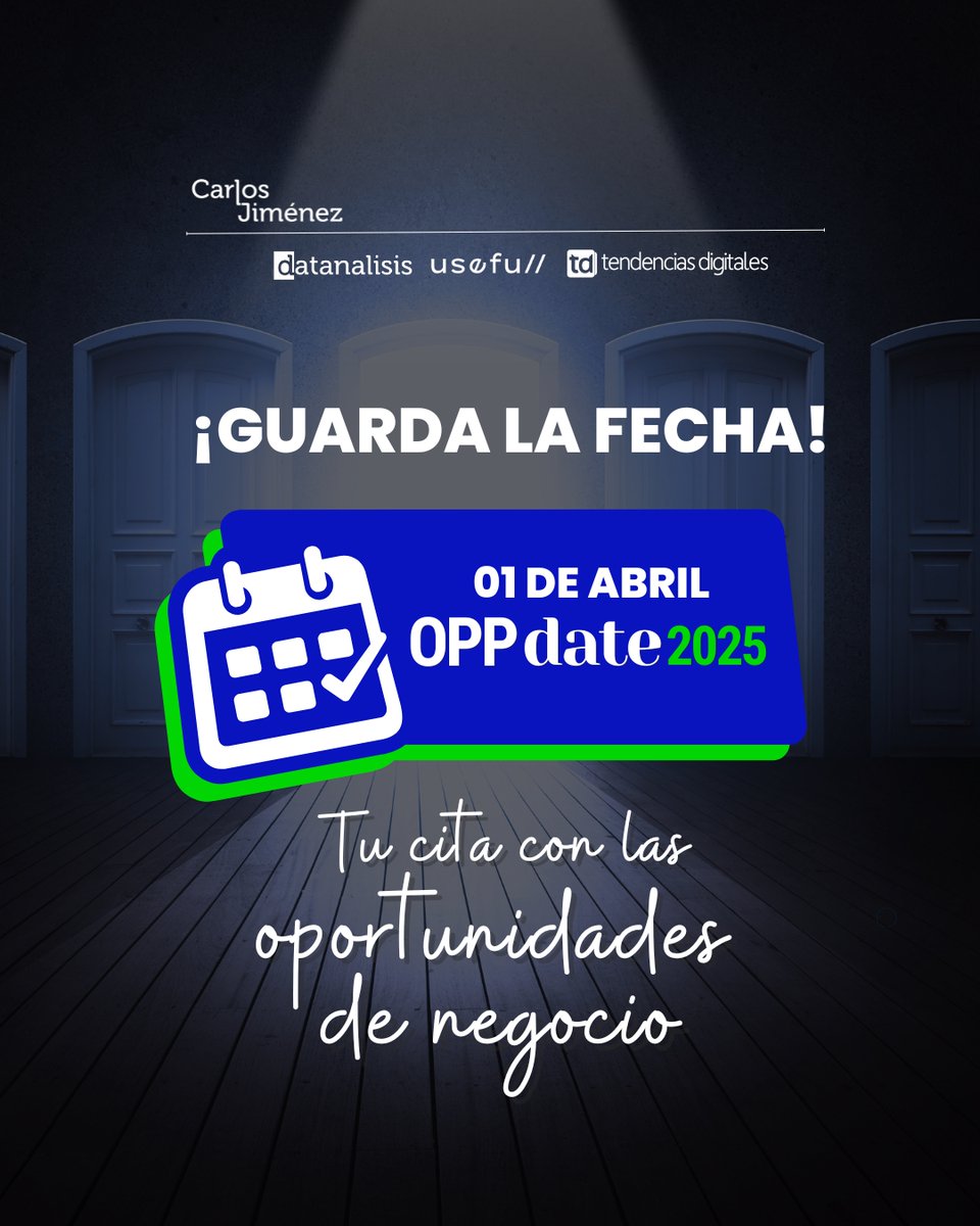 El próximo 1 de abril será el evento #OPPdate2025: tu cita con las oportunidades de negocio y, además de pedirte que guardes la fecha, quisiera que me ayudaras a conocer qué temas te interesan al hablar de oportunidades.

Tu opinión nos importa. encuestas.tendenciasdigitales.com:8443/opinio/s?s=123…
