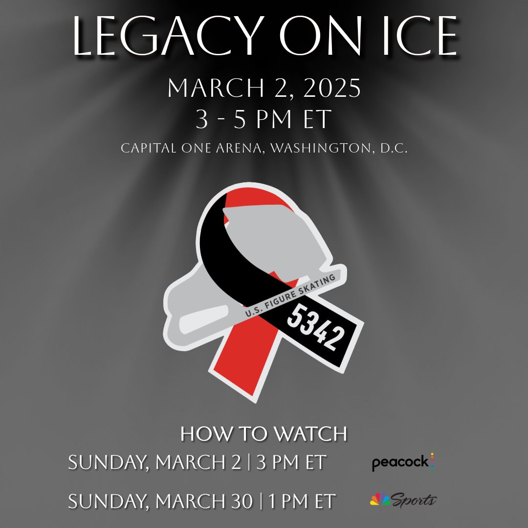 Join us in Washington, D.C., on March 2 as we come together to honor the lives lost aboard Flight 5342. This special tribute event is an opportunity to remember, reflect, and stand in support of their legacy.

Event Tickets: bit.ly/LegacyonIce
Donate: bit.ly/USFSFamilySupp…