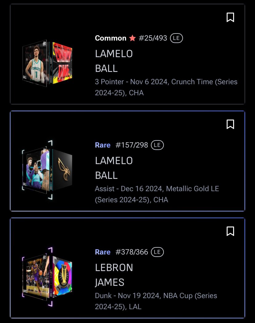 Lamelo Ball Crunch Time serial #31 bot giveaway in our discord!

Hornets Favorite Team only.

Saturday night will give away #25 Lamelo Ball Crunch Time as well as Lamelo MGLE  and Lebron James RARE NBA Cup moments. 

Info to come tomorrow!