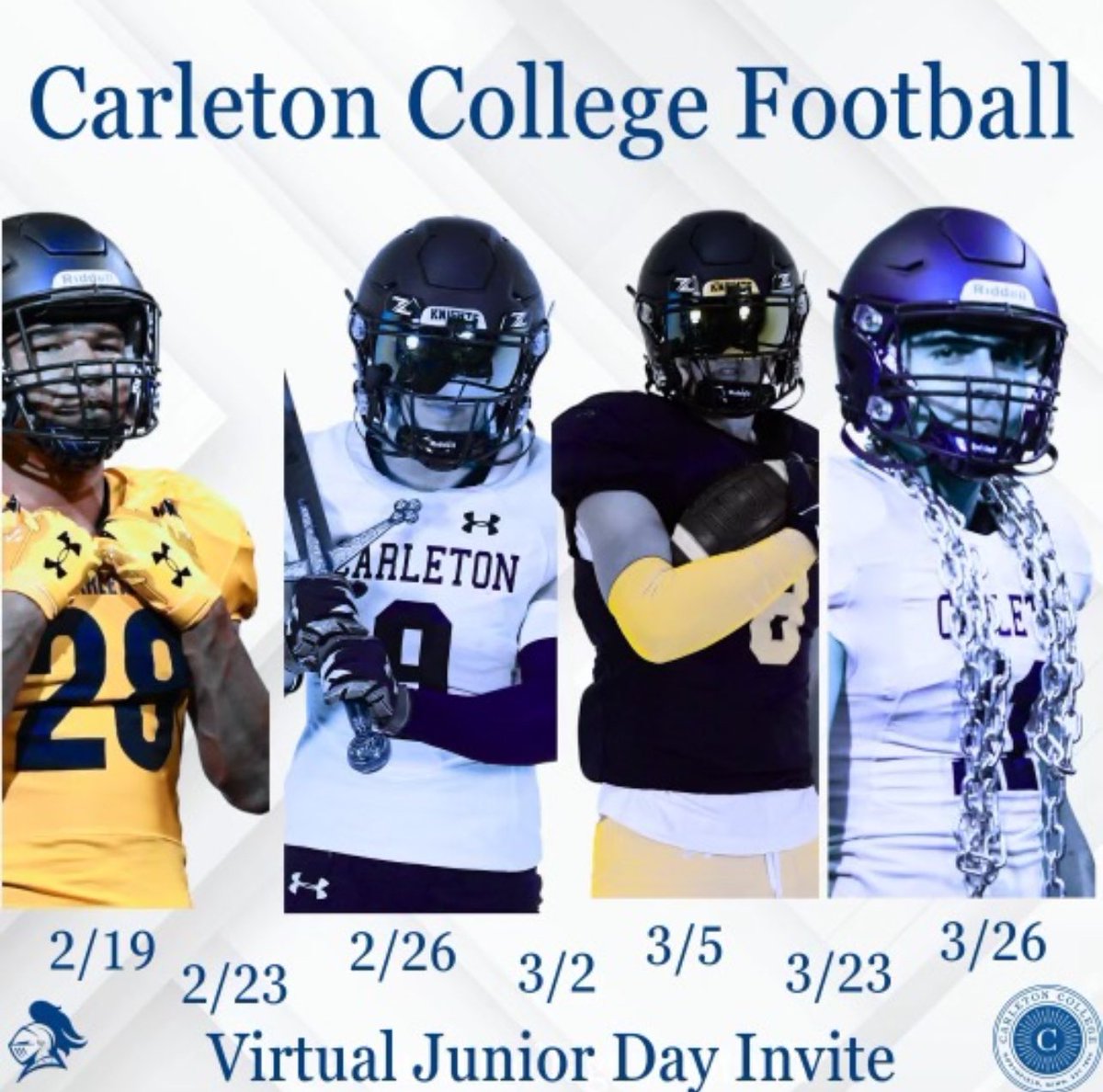 Thank you <a href="/AB_balogh/">Alex Balogh</a> &amp; <a href="/CarletonFB/">Carleton Football</a> for the Virtual Junior Day invite. Grateful for the opportunity. 

@RecruitingCC <a href="/GoIrishFB/">GoIrishFB</a> <a href="/_cchsathletics_/">Camden Catholic Athletics</a> <a href="/McHugh_Jim_/">Jim McHugh</a> <a href="/camdencatholic/">Camden Catholic HS</a>  @CoachBementNCSA <a href="/KevinMoses38/">Kevin Moses LLC</a> <a href="/Mtrible/">Mark Trible</a> <a href="/ScoutNickP/">Coach Nick Pennisi</a> <a href="/BrendanScoutsNJ/">Coach Brendan</a>