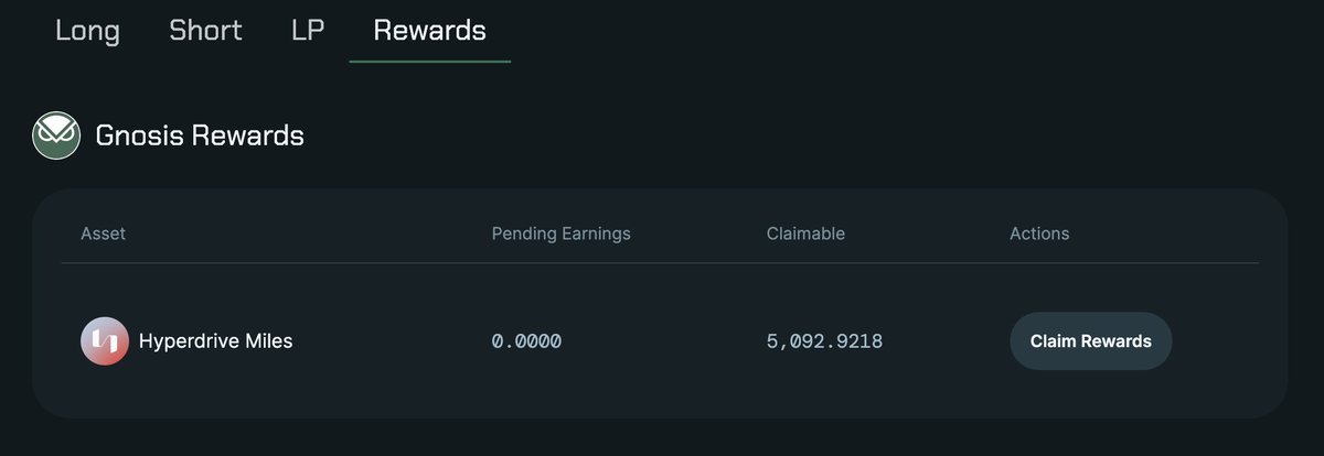 1/ 📣 Major UI update: you can now view and 𝐜𝐥𝐚𝐢𝐦 𝐭𝐡𝐞 𝐌𝐢𝐥𝐞𝐬 you’ve earned right from the Hyperdrive dashboard. Just navigate to the rewards tab in the app to access this new feature. What are Miles? They’re part of @HyperVueFDN’s native rewards program that lets you