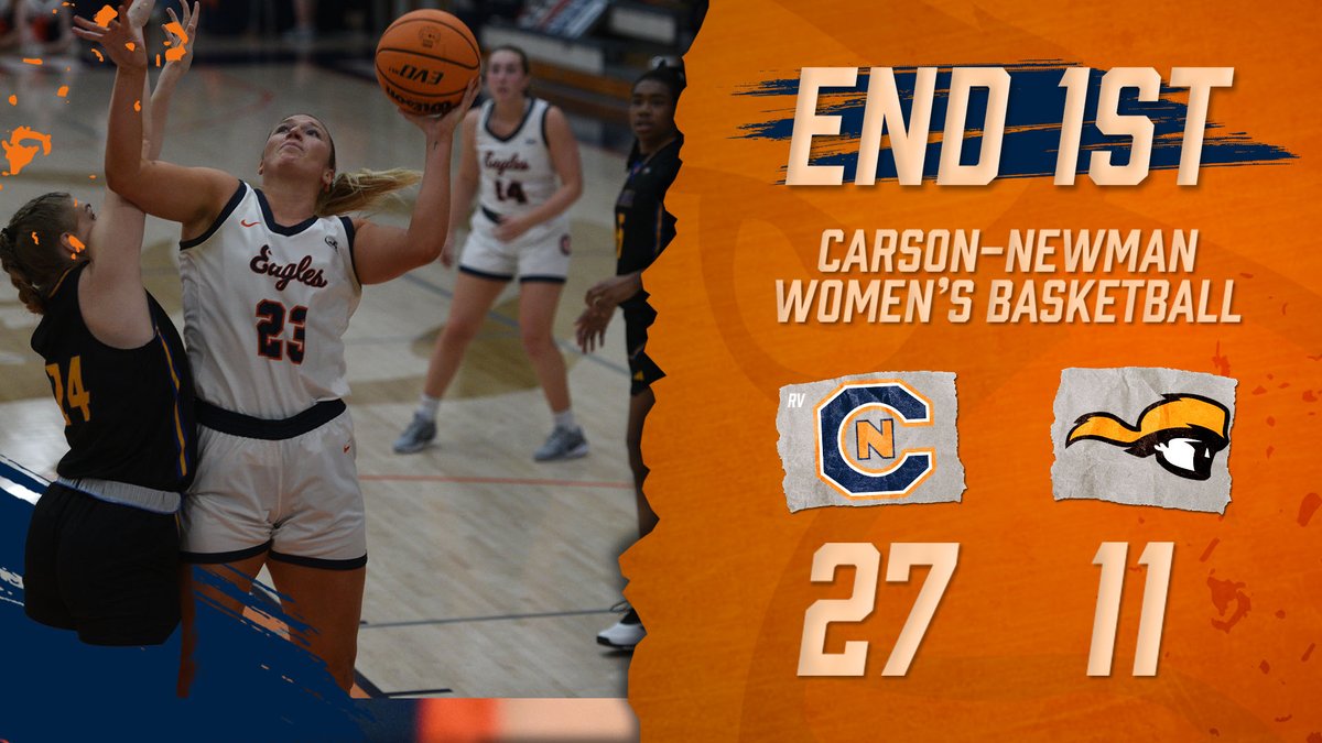 Carson-Newman Athletics (@cn_eagles) on Twitter photo Eight first quarter threes for the Eagles have C-N up 16 after one. Six different players have hit a triple - <a href="/Jennsullivan02/">Jennifer (Jenn) Sullivan</a> and <a href="/cjpen14/">Campbell Penland</a> each have two
🦅 <a href="/CNwbasketball/">Carson-Newman WBB</a> 27
⬛🟧 Tusculum 11
End 1st qtr
📻 Mix 105.5
📱 cneagles.com/live
📈 cneagles.com/livestats Eight first quarter threes for the Eagles have C-N up 16 after one. Six different players have hit a triple - <a href="/Jennsullivan02/">Jennifer (Jenn) Sullivan</a> and <a href="/cjpen14/">Campbell Penland</a> each have two
🦅 <a href="/CNwbasketball/">Carson-Newman WBB</a> 27
⬛🟧 Tusculum 11
End 1st qtr
📻 Mix 105.5
📱 cneagles.com/live
📈 cneagles.com/livestats