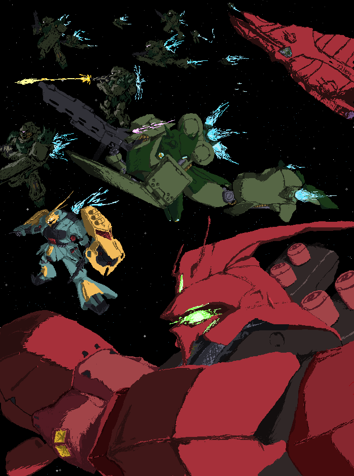 72Want's tweet photo. my first full-color art, is not flawless but I tried my best (zoom in for details)
#mspaint #gundam https://t.co/cGeQoGR5JI