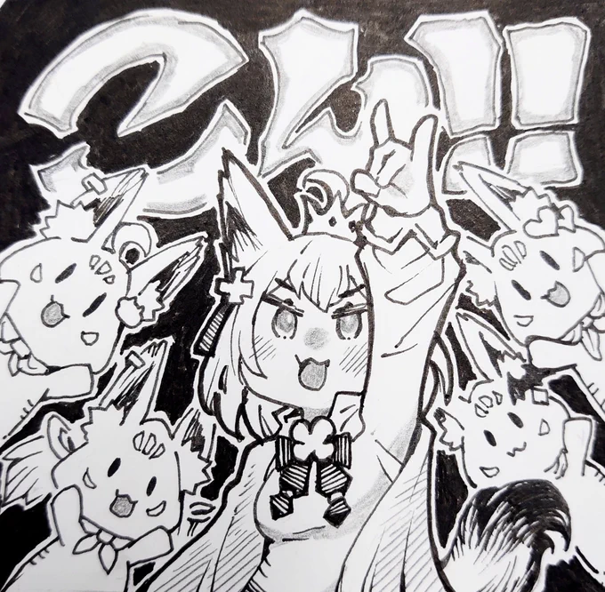 かわいい女の子を描きました。
#絵フブキ 