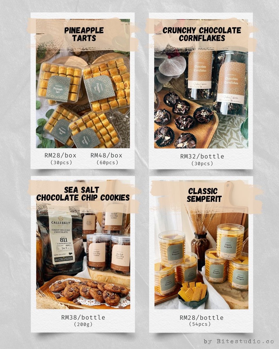 intanfareeda's tweet photo. Assalamualaikum semua! today untuk Preorder untuk Bitestudio RayaCookies2025 dah OPEN!☺️✨

Limited slots available. Jadi kami open order awal and close once slots dah fully booked. So dont wait, jom order laju2 okay? 🫶🏻😊

Link untuk order :-
https://t.co/kWpHGOnQMa https://t.co/Al7UXN66vH