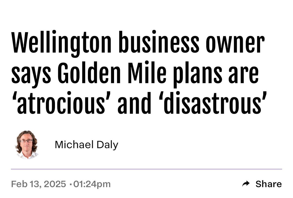 Very strange that the story &amp; headline doesn’t point out that the business owner lost a byelection last year to Green Councillor <a href="/grogersxyz/">Geordie Rogers</a> who campaigned strongly in support of the Golden Mile project &amp; is now implementing what people voted him in for.

stuff.co.nz/nz-news/360579…