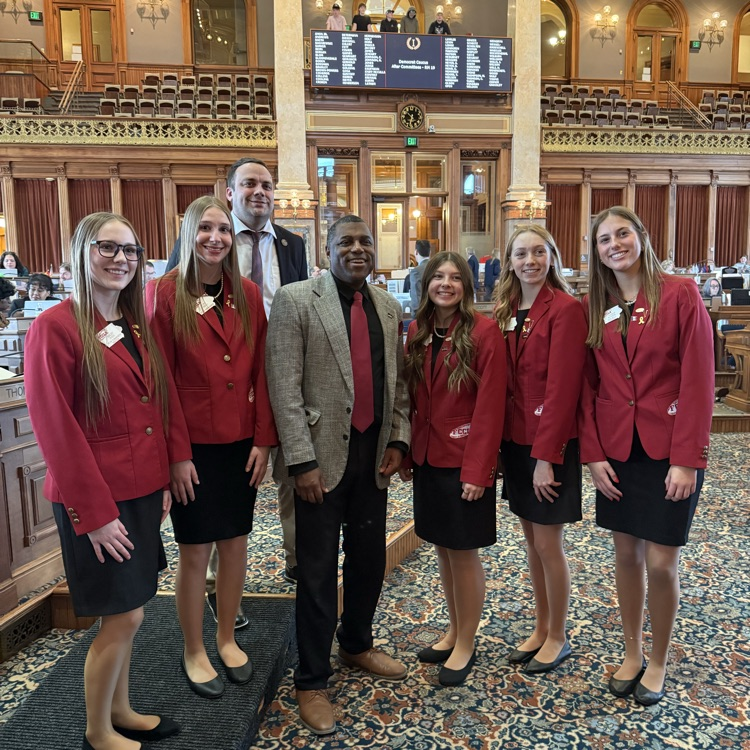 HintonCSD's tweet photo. Today, Iowa FCCLA President Addison Kovarna represented Hinton and FCCLA. She spent the day advocating at the Capitol, meeting with Rep. Travis Sitzmann and Director Snow from the Department of Education. #watchuslead https://t.co/VRwcftXERY