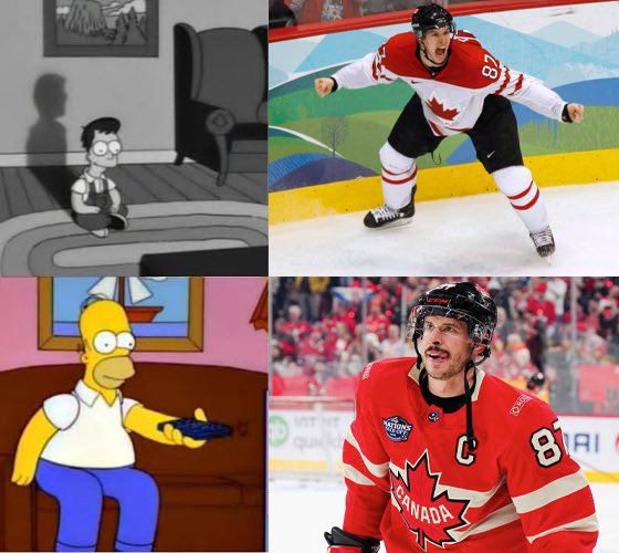 Watching Sid play for Canada: Then vs. Now
