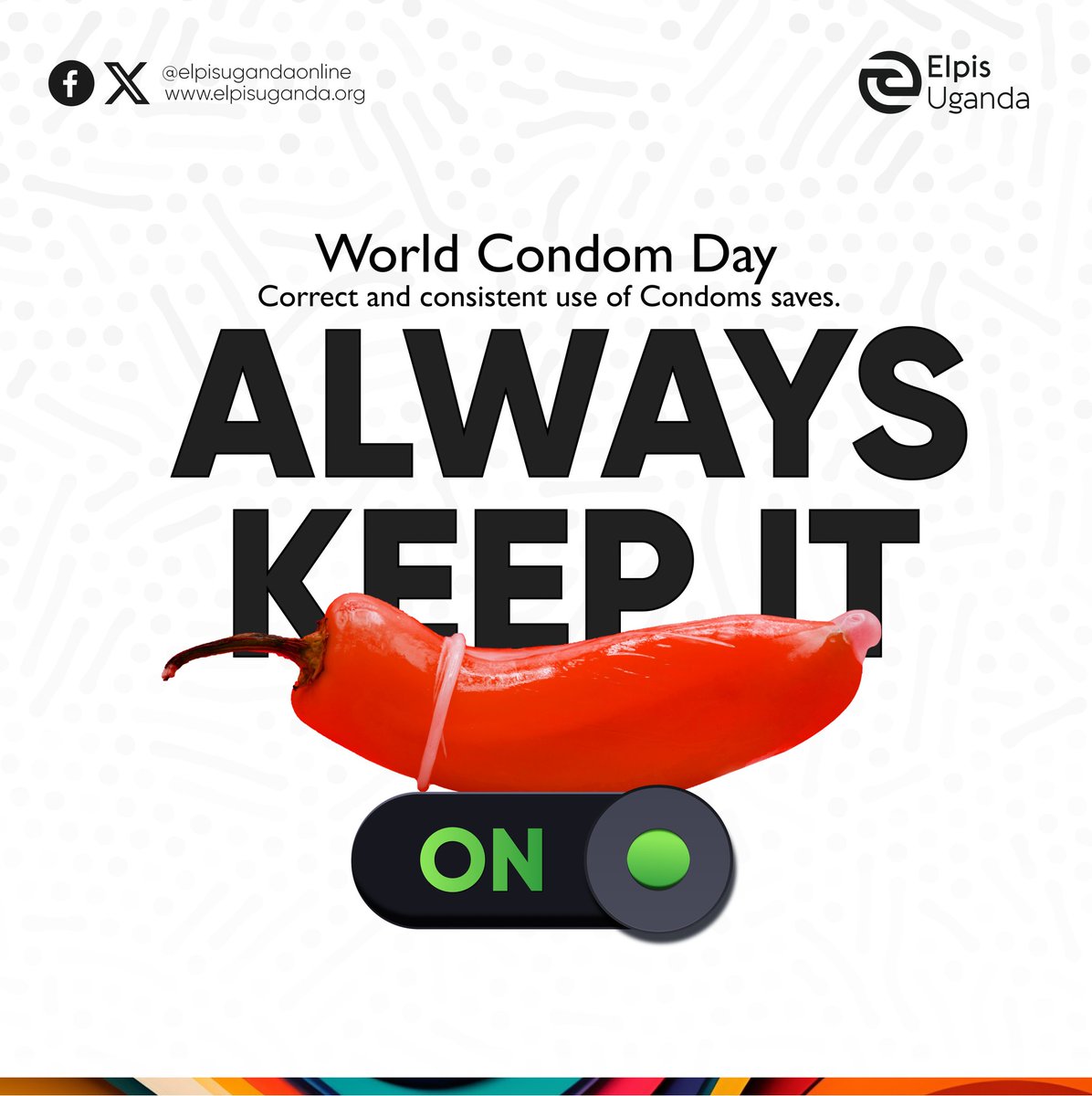 Elpis Uganda Online🇺🇬 (@elpisuganda) on Twitter photo 📣 Protect yourself, protect your partner! 🛡️ #WorldCondomDay reminds us that the correct and consistent use of condoms saves lives. Always keep it ON! 🔥 <a href="/elpisuganda/">Elpis Uganda Online🇺🇬</a> #SafeSex #AlwaysOn 📣 Protect yourself, protect your partner! 🛡️ #WorldCondomDay reminds us that the correct and consistent use of condoms saves lives. Always keep it ON! 🔥 <a href="/elpisuganda/">Elpis Uganda Online🇺🇬</a> #SafeSex #AlwaysOn