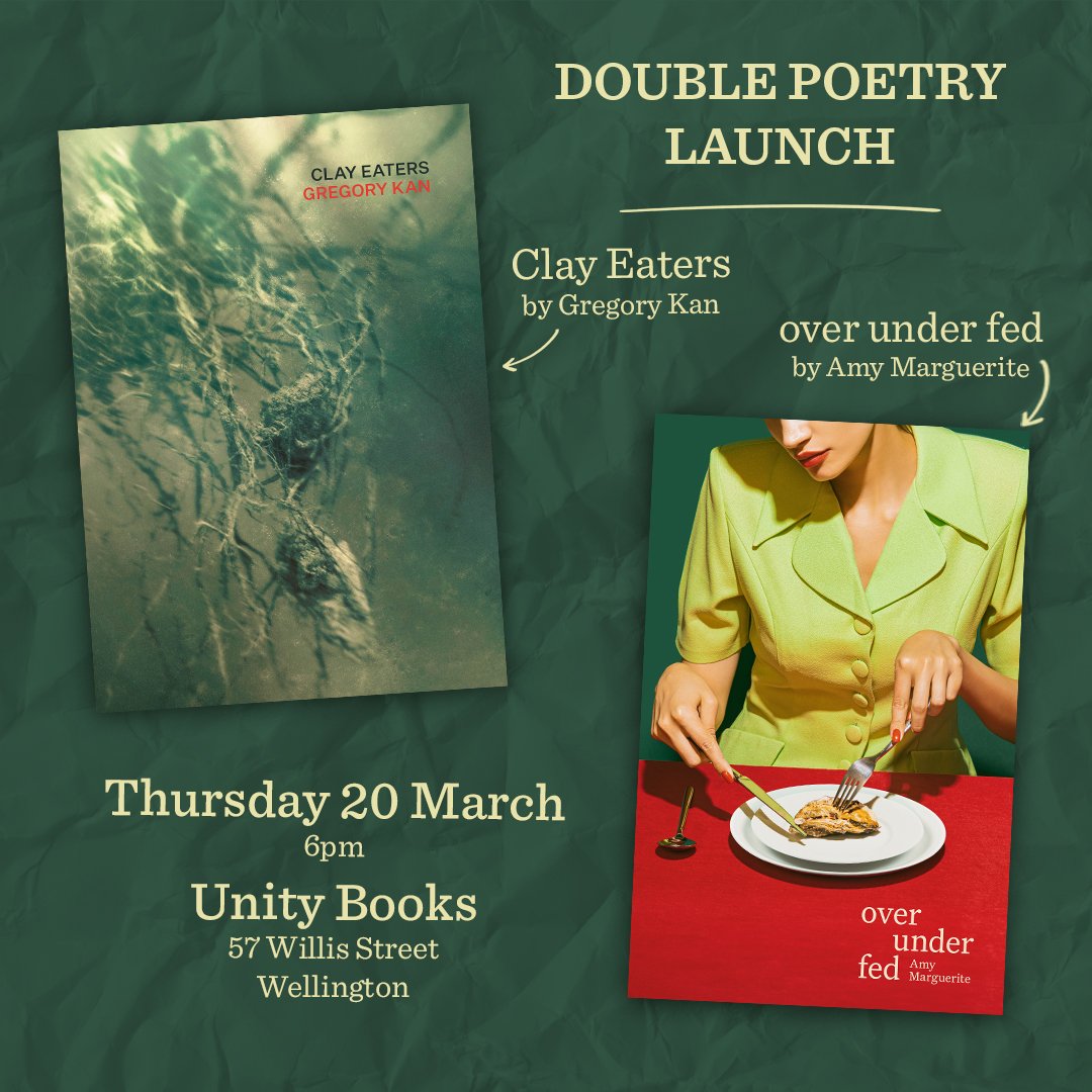 goosebath's tweet image. over under fed is being launched in Auckland & Wellington next month! Gregory Kan will also be launching his collection Clay Eaters at the Wellington event. This feels like a dream......what the heck. Hope to see you there......in the dream......at the bookshop......for a party.