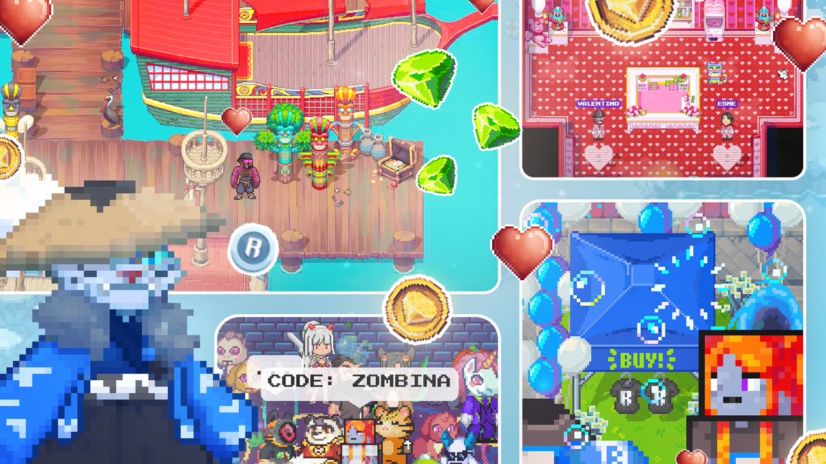 PIXELS EVENTS, CREATOR CODES &amp; LEAKS 👀✨ <a href="/pixels_online/">Pixels</a> 

💙🤍 OPEN RONIN IN PIXELS

🔹 Get a NEW Jin avatar by simply depositing 1 WRON via the Pixels Dashboard
🔹 Check out the limited-time Ronin Merch booth at Terra Villa
🔹 Open Ronin Energy Party – February 13 at 1 PM UTC