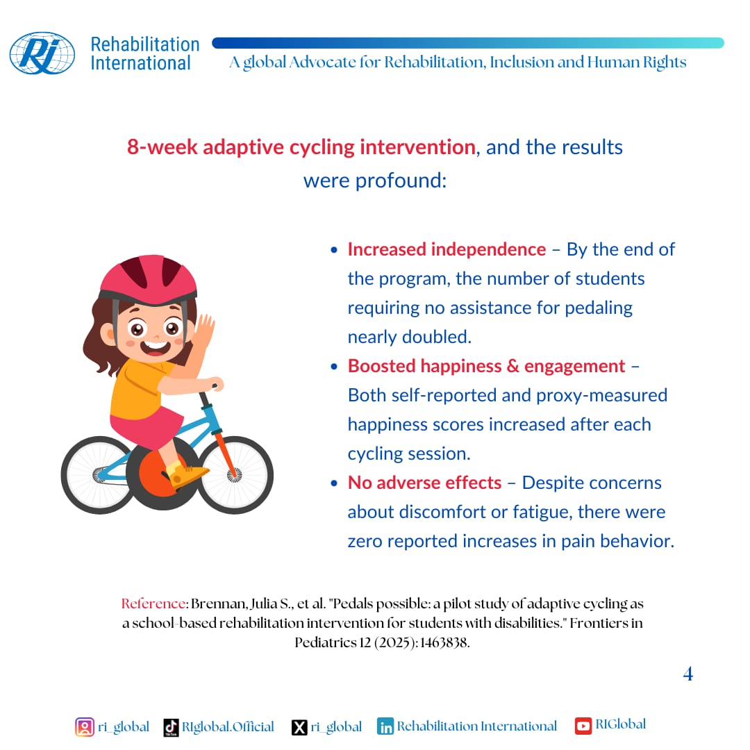 ri_global's tweet image. Cycling is advancing special education goals
#disability #school #childrenwithdisability #inclusion #inclusiveeducation #education #onclusiveschool #rehabilitation #cycling #children