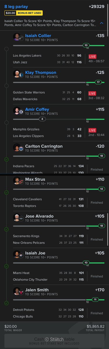 TrackInvesting's tweet image. Amir needs 6 more… I’m going to be sick but I’m going to sleep… @Jokeeee_ remembers what happens the last time i fell asleep mid slip with legs👀

(I do have a hedge in under 11.5)

But we ride at dawn!!

#NBAX #NBA #GamblingX