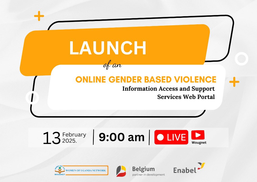 Women of Uganda Network (@wougnet) on Twitter photo 🚀 It’s today!
🔔We are excited to announce the launch of our #OGBV Information Access & Support Services Web Portal.
A platform designed to provide accessible information, resources & support for victims of OGBV.
💻Join us LIVE: youtube.com/@wougnet?si=8A…
<a href="/EnabelinUganda/">Enabel in Uganda</a> 🚀 It’s today!
🔔We are excited to announce the launch of our #OGBV Information Access & Support Services Web Portal.
A platform designed to provide accessible information, resources & support for victims of OGBV.
💻Join us LIVE: youtube.com/@wougnet?si=8A…
<a href="/EnabelinUganda/">Enabel in Uganda</a>