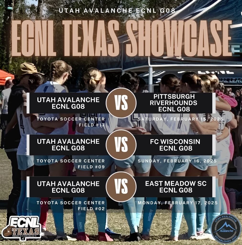 peyton_looney's tweet photo. ECNL Dallas Showcase Schedule!
@ImYouthSoccer @ECNLgirls @TheECNL https://t.co/UMx7eXaCxv
