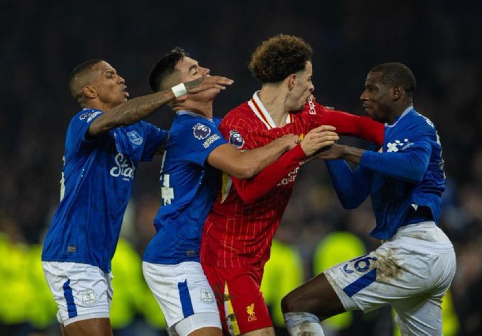 AnfieldSector's tweet photo. Curtis Jones came out that Merseyside derby with serious credit in the bank, was everywhere when he came on, big involvement in the goal and giving it to half the Everton team for celebrating in front of the away fans. 

Scouser in our team @curtisjr_10 https://t.co/GM5HOkhAKv