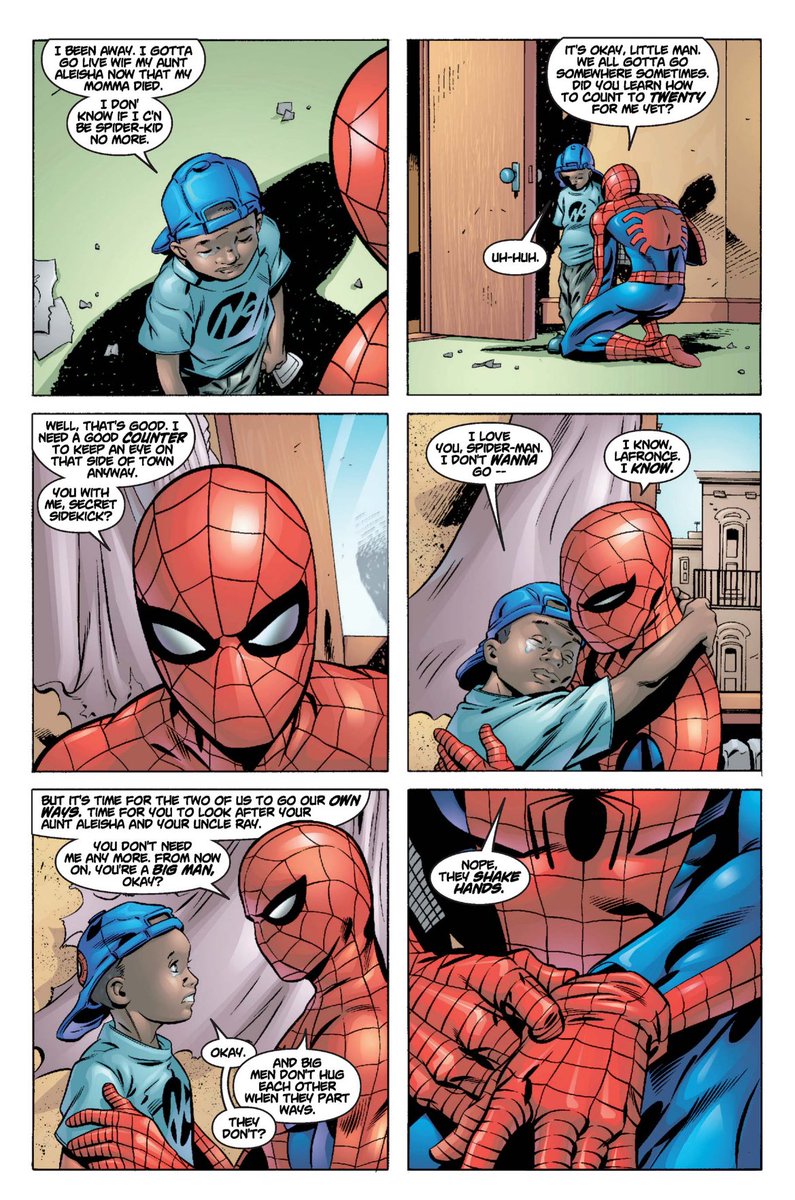 Sorazure15's tweet image. What a fucking issue man.

It can be anyone behind the mask. 

The importance of Spider-Man even when he isn’t there.