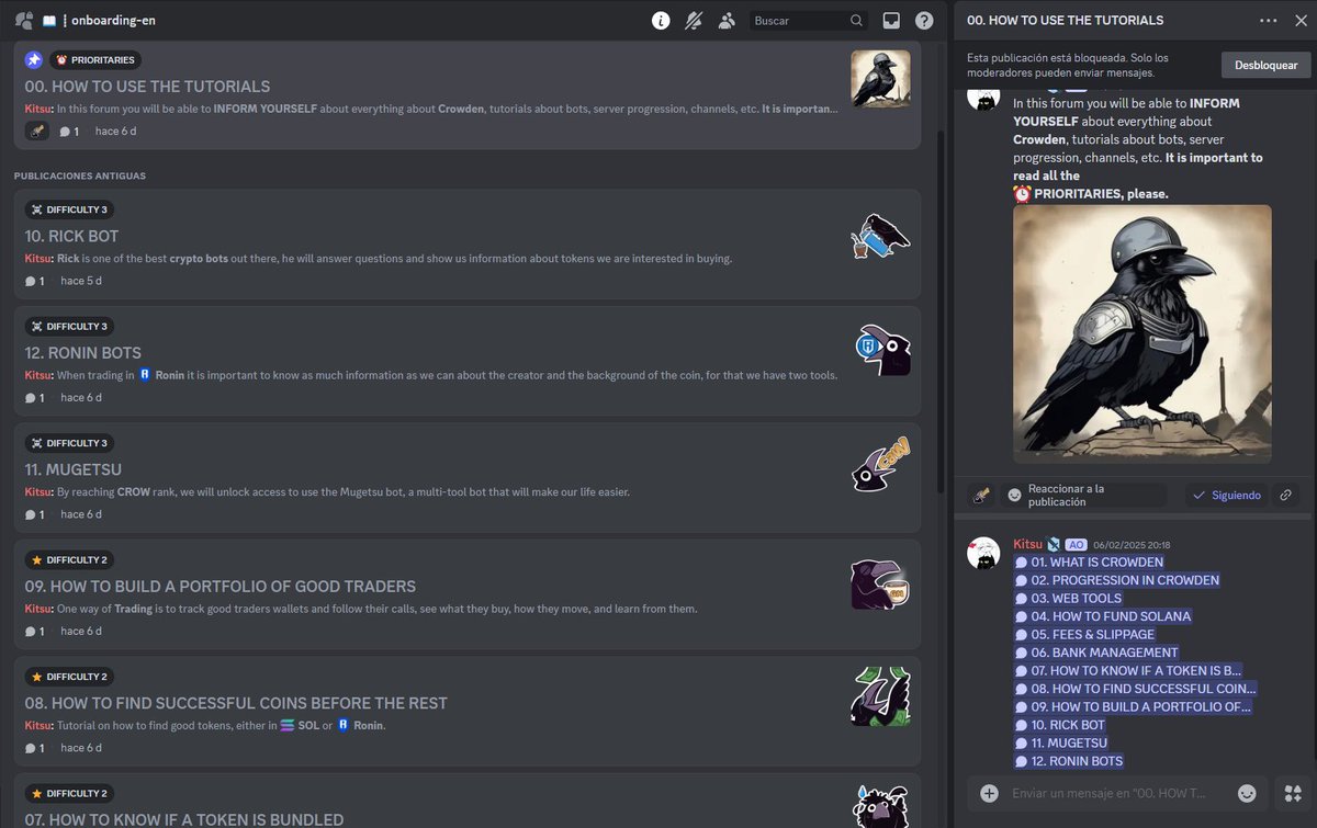 Maybe you think you’ll be lost when you join the server ... think again!
We’ve got a full Onboarding system with handmade tutorials to take you step by step on all the things that Crowden has to offer 🐦‍⬛👑
Sign up!, and see what the hype is about ❤️‍🔥
discord.gg/Crowden