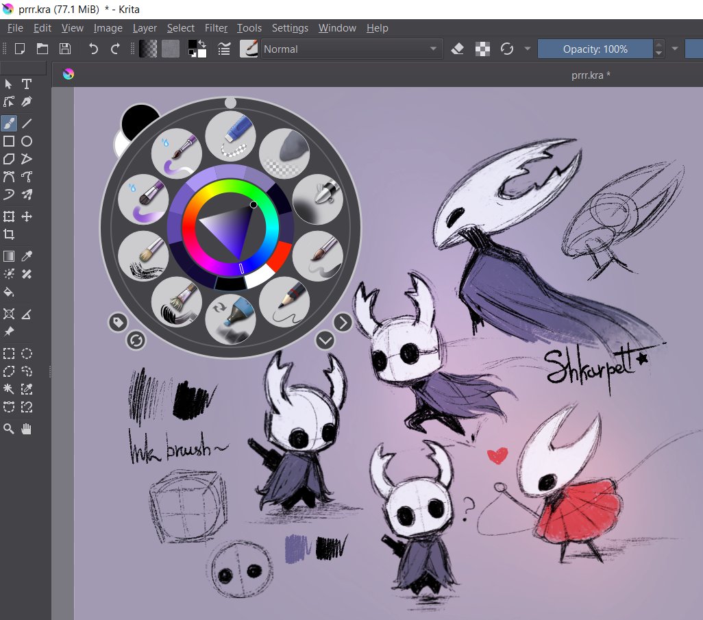 Shkarpett's tweet photo. day 5~ a small brush test https://t.co/oBEHKFoCW4