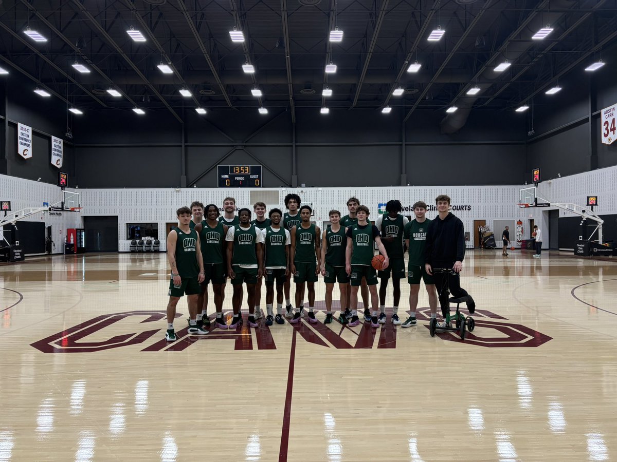 Ohio Men’s Basketball (@ohiombasketball) on Twitter photo Special thanks to the <a href="/cavs/">Cleveland Cavaliers</a> for letting us practice at Cleveland Clinic Courts today! Special thanks to the <a href="/cavs/">Cleveland Cavaliers</a> for letting us practice at Cleveland Clinic Courts today!