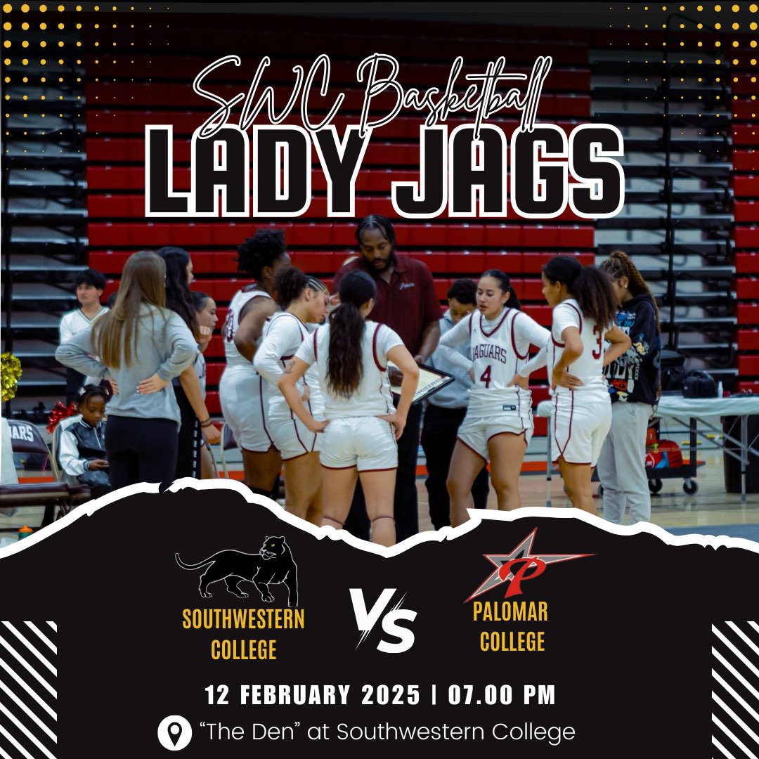 Southwestern College vs Palomar College 

7pm Tipoff 
📍Southwestern College 
Link to view game: