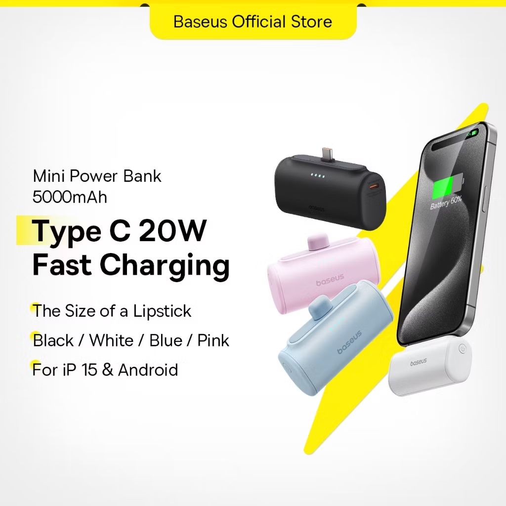 engkufais's tweet photo. Check out Baseus 20W Mini Power Bank 5000mAh Type C Fast Charging External Battery PowerBank for IP HUAWEI for RM85.90 - RM99.00. Get it on Shopee now! https://t.co/KgJV9qe5Oc https://t.co/oZrE9uQD2X