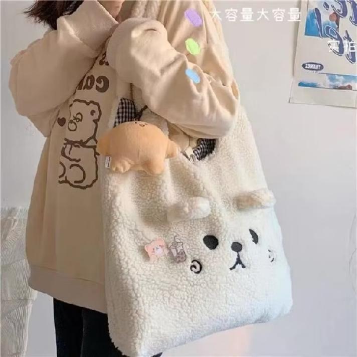 engkufais's tweet photo. Check out Korean Cute Lamb Plush Canvas Tote Bag Hand Bag Female Students Large Capacity Shoulder Bag Underarm Bag for RM16.83. Get it on Shopee now! https://t.co/tHgq3jFubh https://t.co/RNAh1j5Uaq