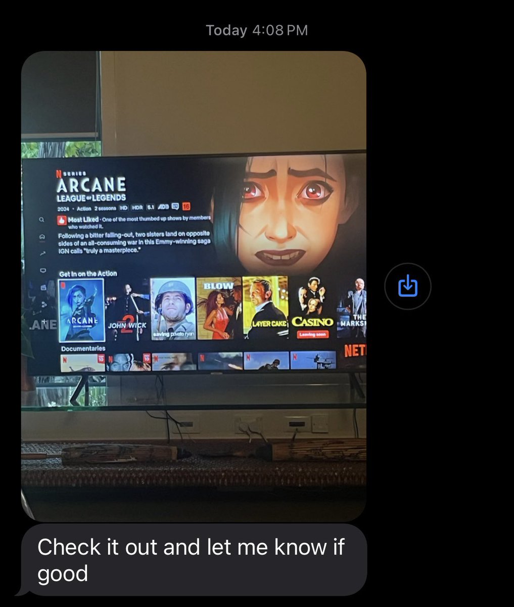 from my dad, haven’t watched arcane and he wants to watch it together yes or no