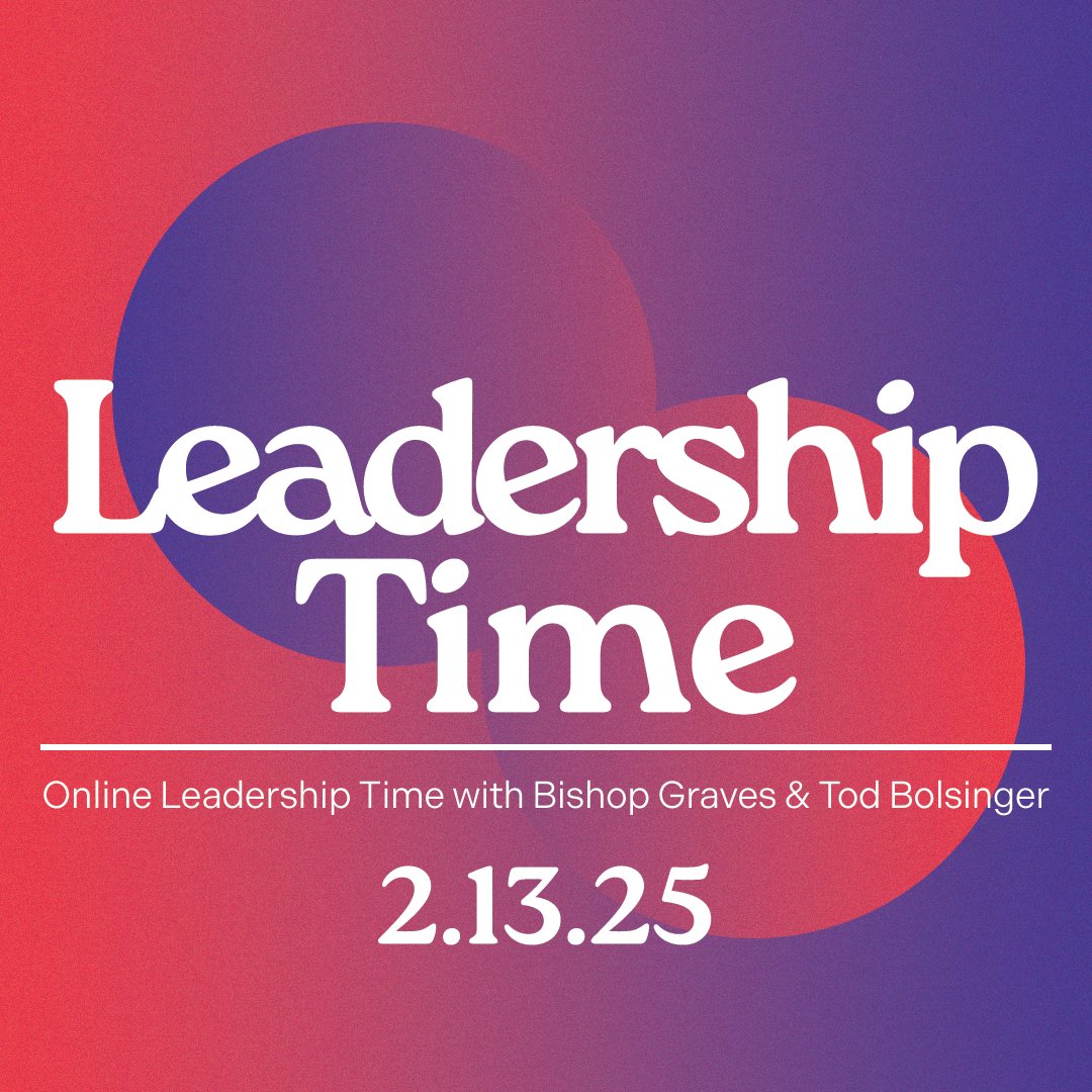 Leadership is a ministry, and we desire to honor God in all of the ways we serve as leaders. Join Bishop Graves and Tod Bolsinger in an interactive session on how we lead together as the body of Christ. The way we lead now impacts future generations.
ow.ly/v7JW50UNTV7