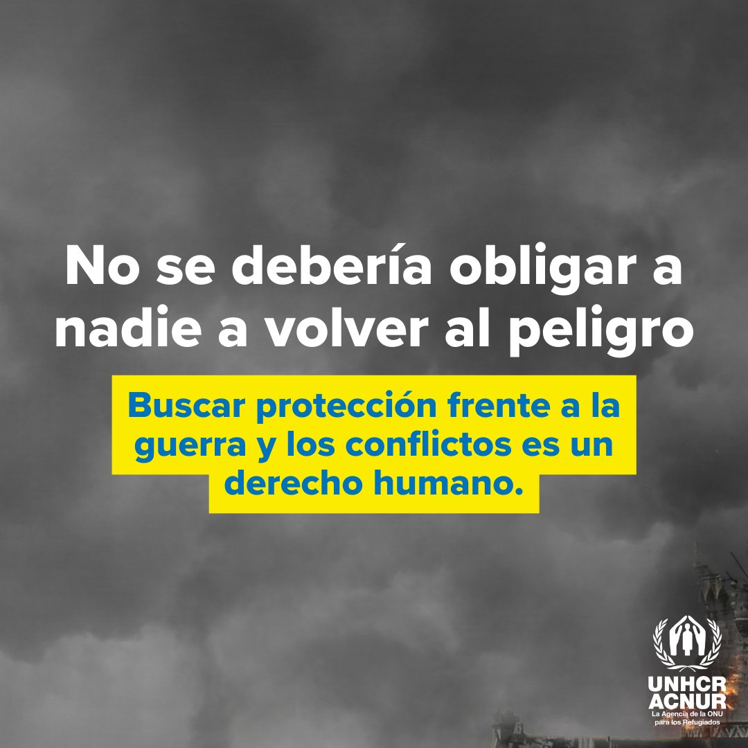 ACNUR_es's tweet image. Nadie debe ser devuelto a un lugar donde su vida corre peligro.