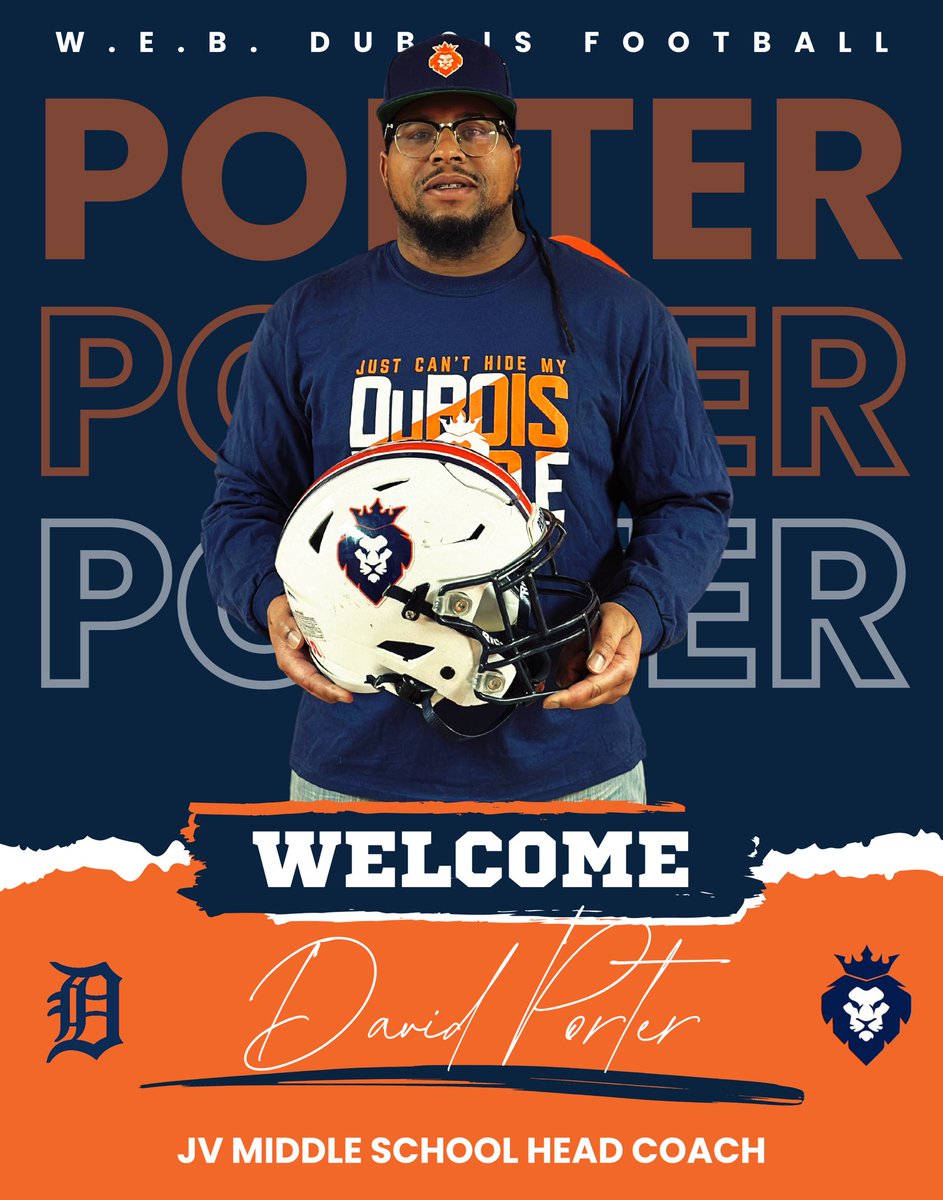 Please welcome our new middle school head coaches to 𝐓𝐡𝐞 𝐏𝐫𝐢𝐝𝐞!

Derius Jones, MS Varsity Head Coach
David Porter, MS JV Head Coach

#ItsHappeningHere #DuBoisFootball #JoinThePride