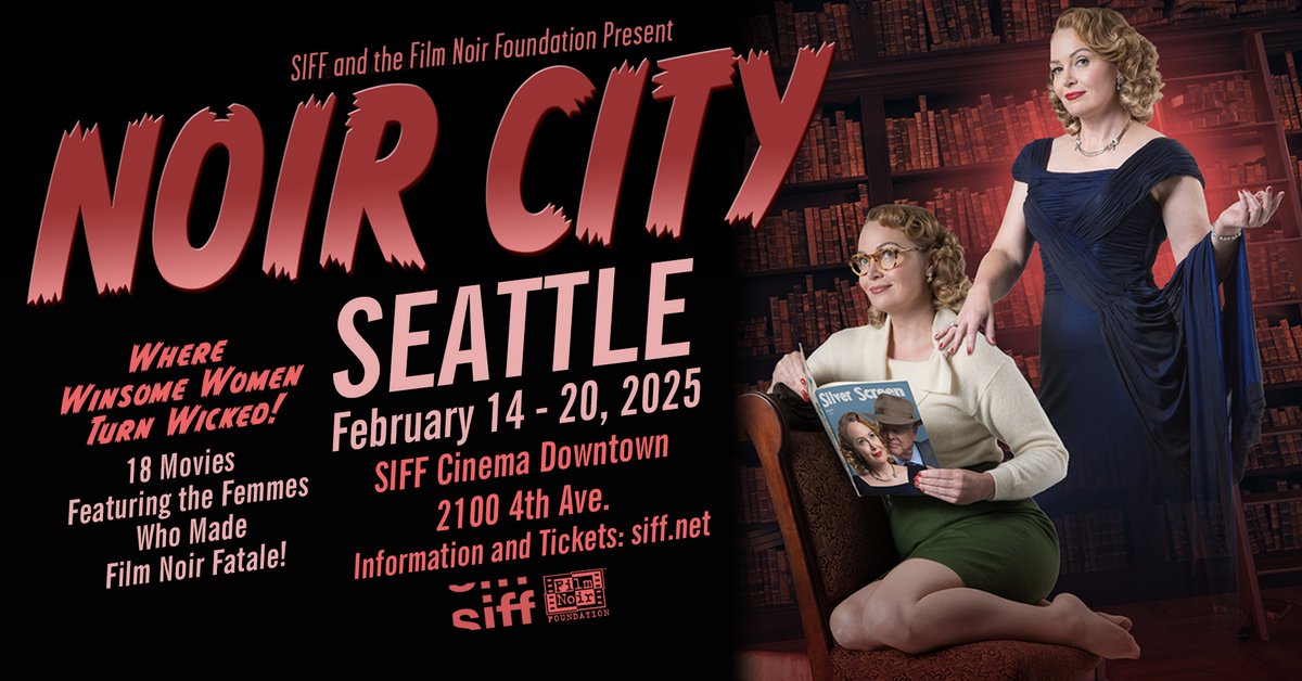 #noircityseattle starts Friday!  Eddie Muller will present all festival screenings Feb 14-16. Vince and Rosemarie Keenan take over hosting duties February 17-20.
Festival schedule, tickets, and the all-access #noricity pass: bit.ly/3udpja8