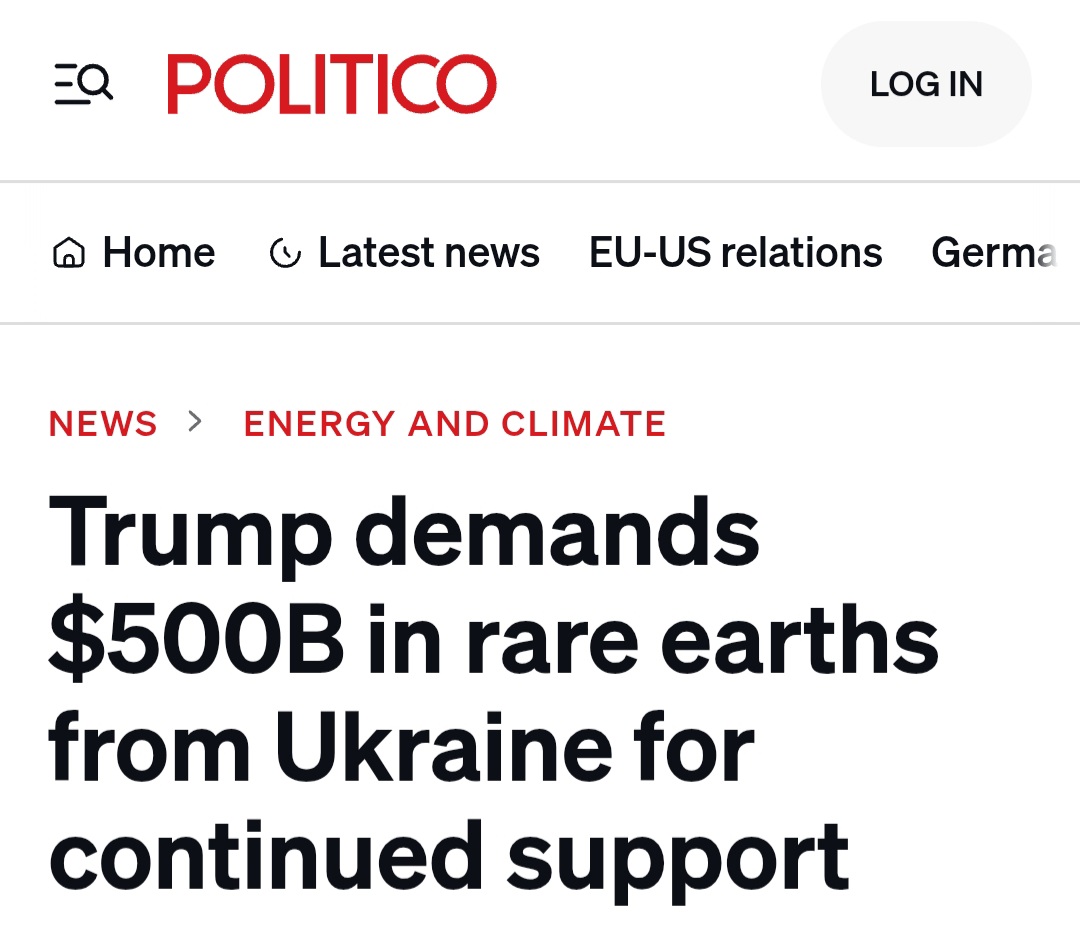 Let me get this straight, it took one call with Putin for Trump do dump his "America First" deal with Ukraine where were gonna get $500 billion in rare earths to continue supporting Ukraine??

What are we getting from Russia for this deal?

Bueller??