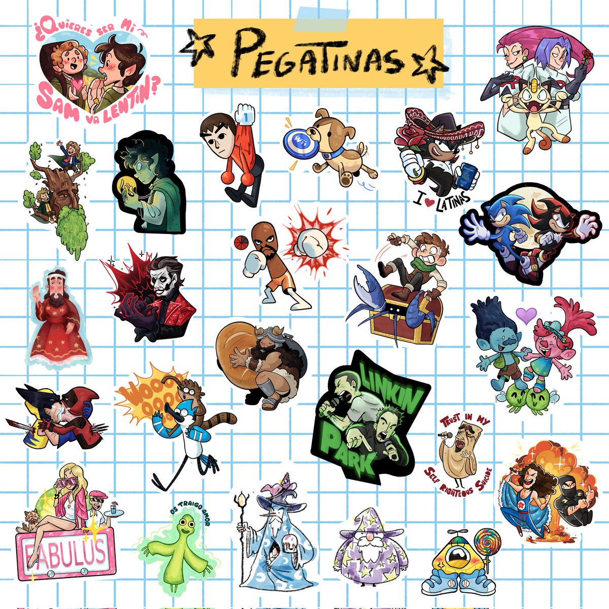 blueyay_s's tweet photo. @JW_Arte Hola! Soy Tele y este finde voy a estar en el pabellón 3 stand NC58 junto con @nxt_december ! 

Voy a llevar prints y pegatinas varias desde de El señor de los Anillos, Akira y Gravity Falls hasta la Wii, Pokémon y Linkin Park, entre muchos más

Pasaros a saludar!! ⭐ https://t.co/DReL4DFRR0