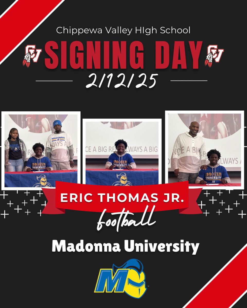 CVHSAthBoosters's tweet photo. Congrats to these 4 @CVBigReds players who signed their commitments to continue to play football at the college level! @LTU_FB @MUCrusadersFB @AdrianCollegeFB  future players!!! 
#BigRedFamily #OnceABigRedAlwaysABigRed
#SigningDay2025 https://t.co/E7IRaaTqzW