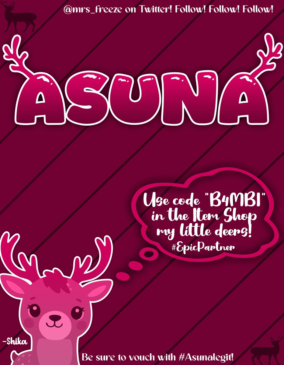 🦌The new Akari skin has dropped! If you plan on picking her up or anything else from tonight's rotation, please consider using code "B4MBI" to support .<a href="/mrs_frezee/">Asuna 🦌❄️</a> 🦌