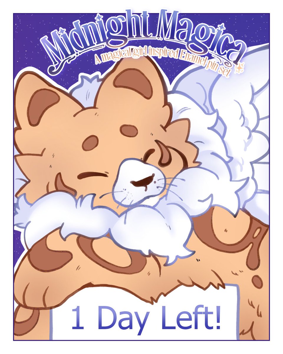 Rychats's tweet photo. There's now one more day left to the midnight magica campaign! (well technically under 24 hours, but still), all the pins are now unlocked too, thank you so much for the support ♥ https://t.co/jCKZyu2DjH