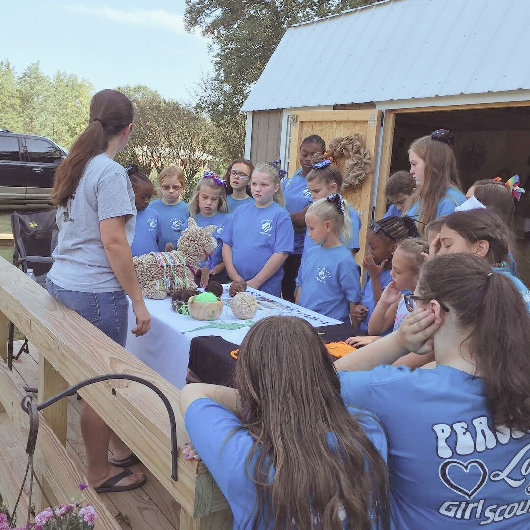 Are you planning activities for your Girl Scout Troop this spring? Your troop can earn a fun patch for visiting an Alpaca Farm or even badges such as Outdoor Art Maker. Contact us to schedule your visit to the farm.  cppastures.com #cppastures #girlscouts #outdoorlear...