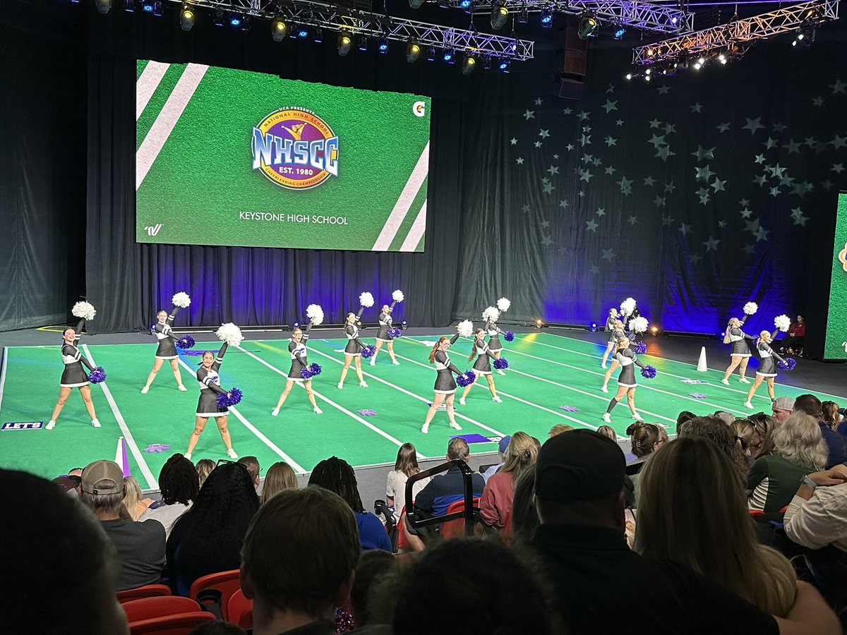 KeystoneCheer's tweet image. Nationals was a trip to remember, these girls worked so hard the entire season and we couldn’t be more proud! 10th in the nation DII varsity non-building game day!! Here’s some complimentary pictures of the performance! 💜📣😽