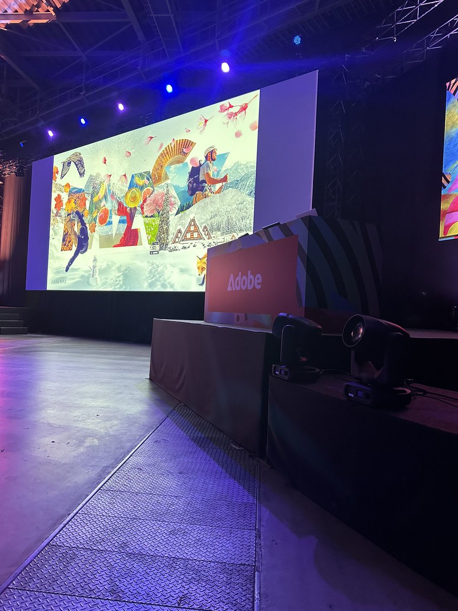 KZKZ1007's tweet image. 会場まで距離あるーよ。すぐ座れたから楽かも。#AdobeMAX #adode