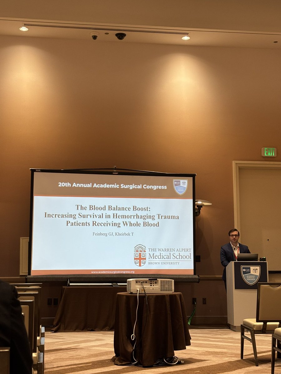 GriffinFeinberg's tweet photo. Such a great experience presenting at @AcademicSurgery! Big thanks to my mentor @kheirbek and @BrownMedicine  for all their support. #ASC2025 https://t.co/b7wc9opV0f