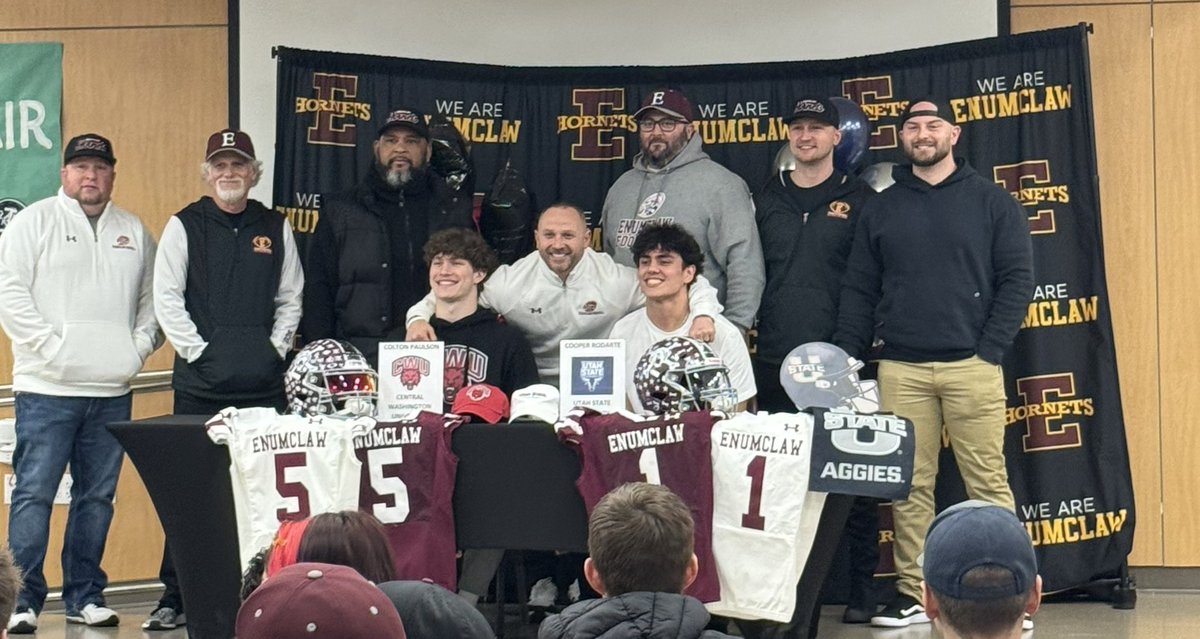 Enumclaw Football (@weareenumclaw) on Twitter photo SO EXCITED FOR THESE DUDES!!! 🫡
<a href="/coltonpaulson1/">Colton Paulson</a> <a href="/CooperRodarte/">Cooper Rodarte</a> <a href="/CoachFisk/">Chris Fisk</a> <a href="/UtahStFootball/">Utah St Football</a> SO EXCITED FOR THESE DUDES!!! 🫡
<a href="/coltonpaulson1/">Colton Paulson</a> <a href="/CooperRodarte/">Cooper Rodarte</a> <a href="/CoachFisk/">Chris Fisk</a> <a href="/UtahStFootball/">Utah St Football</a>