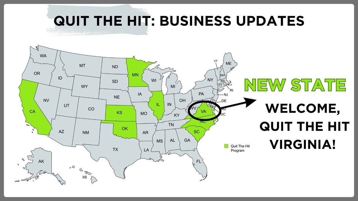 Quit the Hit is an Instagram-based cessation program that helps young people quit vaping. We’re thrilled to announce that this program has been extended into a new state. Welcome to the Quit the Hit community, Virginia! Learn more: bit.ly/42NzTDA