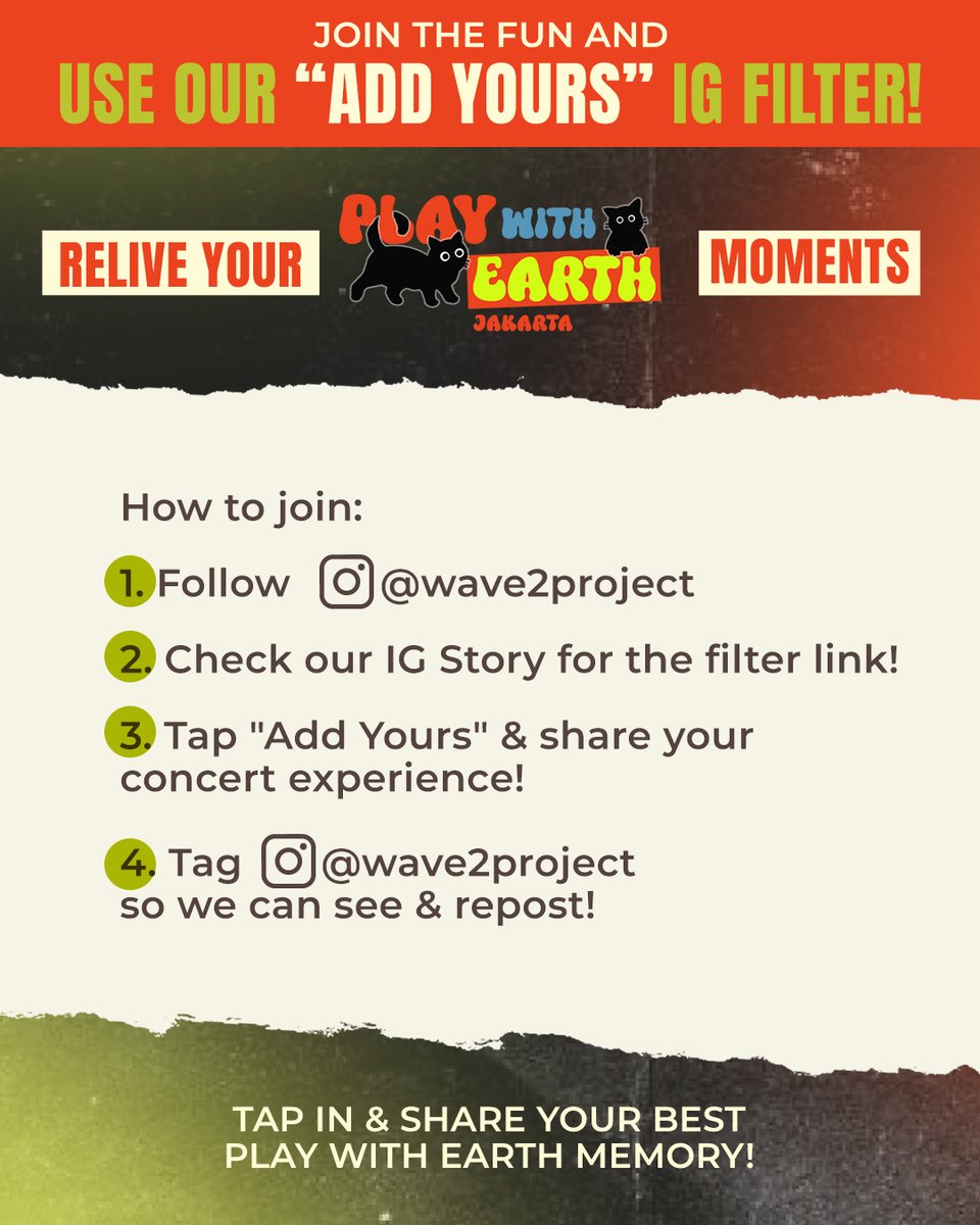 wave2projects's tweet image. LET’S FILL THE TIMELINE WITH PLAY WITH EARTH MEMORIES! 📸

The moment we’ve been waiting for is finally here! Don’t forget to use our "Add Yours" IG filter to capture your best concert memories &amp;amp; share them with everyone!

Let’s make this night unforgettable together!